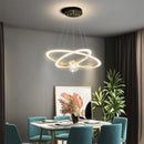 Ljojo LED Circle Ring Ceiling Chandelier for Dining Living Room Pendant Lighting