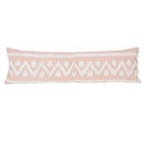 Bohemian Pink Geometric Tassel Throw Pillow Cover for Living Room Sofa by Ljojo