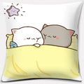 Cartoon Cute Mocha Mochi Peach Cat Pillow Case - Ljojo Home Decor