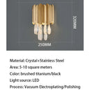 Ljojo Modern Crystal Wall Lamp for Bedroom | Minimalist Dark Living Room Lighting