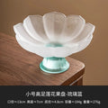 Ljojo Lotus Fruit Plate: Pink Nut Refreshment Plate for Living Room Coffee Table