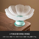 Ljojo Lotus Fruit Plate: Pink Nut Refreshment Plate for Living Room Coffee Table