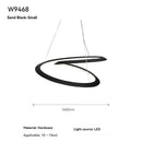 Modern Nordic Line Chandelier | Simple Living Room Art Lamp by Ljojo