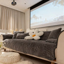 Ljojo Milk Velvet Sofa Cover Plush Winter Seat Protector Slipcover