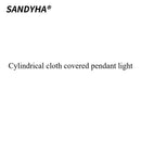 LED Japanese Chandelier Pendant Light Elegant Fabric Lamp for Living Room Bedroom Restaurant - Ljojo