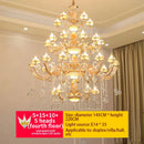 European Jade Lamp Crystal Pendant Lights French LED for Luxury Grand Hotel Staircase by Ljojo