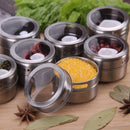 Magnetic Stainless Steel Seasoning Jar Set for Outdoor Barbecue Kitchen by Ljojo