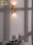 Italian Design LED E27 Marble Wall Lamp Minimalist Modern Living Room Bedroom Bedside by Ljojo