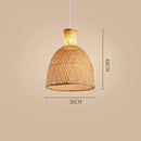 Bamboo Chandelier Modern Southeast Asian Style Rattan Lamp for Dining Room by Ljojo