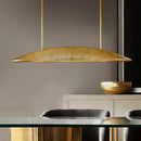 Nordic Retro Postmodern LED Pendant Light Designer Gold Foil Chandelier for Home Decor by Ljojo