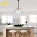 Ljojo Luxury Retro Glass Copper Pendant Lights LED E27 French Designer Hanging Lamp