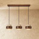 LED Wood Natural Stone Pendant Lamp, Adjustable Hanging Light by Ljojo - Atmosphere Dining Bedroom Lighting
