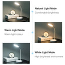 LED Desk Lamp 3 Levels Dimmable Touch Night Light Foldable Table Lamp by Ljojo for Bedroom