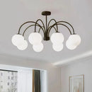 Nordic Metal LED Pendant Light Ring E27 Cream Bubble Lustre Modern Hanging Lamps Home Decor