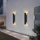 LED Black Wall Lamp 18W Aluminum Strip Bedroom Exterior Outdoor Lighting by Ljojo