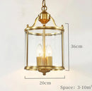American Country Hanging Lamp Bronze Glass Chandeliers For Living Room by Ljojo