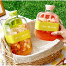 Ljojo 2-in-1 Water Bottle with Straw and Ice Cube Tray for Refreshing Drinks