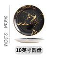 Ljojo Marble Plate Set for Western Cuisine Dining and Events