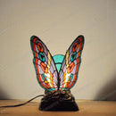Butterfly Night Light Stained Glass Table Lamp LED Retro Art Gift for Bedroom Living Room by Ljojo