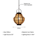 Japanese Retro Wabi-sabi Pendant Lights Art Lantern Fabric Lamp by Ljojo