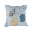 Abstract Line Drawing Girls Print Cushion Cover 45x45cm by Ljojo