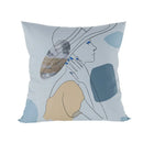 Abstract Line Drawing Girls Print Cushion Cover 45x45cm by Ljojo