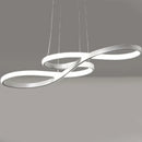 Nordic LED Pendant Lights: Serpentine Golden Ring Chandelier for Living Room by Ljojo