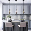 Ljojo Luxury Crystal Raindrop Pendant Light Kitchen Island Brushed Nickel Lighting