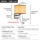 Ljojo LED Wall Lamps with Switch USB Reading Lights for Modern Home Decor