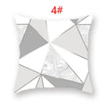 Ljojo 18" Sliver Grey Geometry Striped Pillowcase Home Decor Pillow Cover
