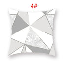 Ljojo 18" Sliver Grey Geometry Striped Pillowcase Home Decor Pillow Cover
