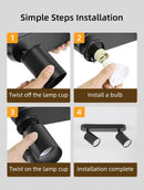 Ljojo LED Shop Chandelier Ceiling Lamp for GU10 Bulb Replacement