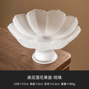Ljojo Lotus Fruit Plate: Pink Nut Refreshment Plate for Living Room Coffee Table