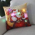 Ljojo LED Christmas Light Pillowcase 45cm - Super Soft Polyester Home Decor