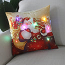 Ljojo LED Christmas Light Pillowcase 45cm - Super Soft Polyester Home Decor