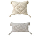 Bohemian Tufted Pillow Cover with Moroccan Embroidery by Ljojo
