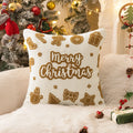 Embroidered Gingerbread Man Boucle Pillow Cover for Ljojo Home Décor