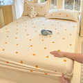 Ljojo 100% Cotton Mattress Protector Cover - Single Piece, Non-slip, Dustproof