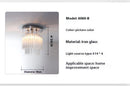 Ljojo Crystal Glass Chandelier - Stunning Light Luxury E14 Chandelier for Dining Room and Bedroom