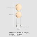 Modern Chrome Floor Lamp LED Acrylic Lampshade Living Room Studio Light Ljojo