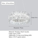 Ljojo High-end Accordion LED Pendant Lights for Living Room Chandelier - Italy Restaurant Design