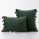 Black Tassel Pillowcases by Ljojo - Velvet Holiday Home Decoration Gift