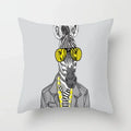 Geometric Black Yellow Cushion Covers - Ljojo Modern 18" Throw Pillow Case