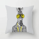 Geometric Black Yellow Cushion Covers - Ljojo Modern 18" Throw Pillow Case