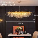 LED Crystal Water Drop Chandelier Lamp for Nordic Luxury Home Decor by Ljojo