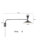 Designer Marseille Wall Lamp: Metal Swing Arm Sconce for Living Room - Ljojo