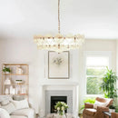 Ljojo Postmodern Designer Glass Chandelier Hanging Lamp for Dining Living Room