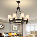 Vintage LED Ceiling Chandelier Lamp Fabric Pendant Light Fixture for Home Bedroom Dining - Ljojo