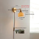 Ljojo Milky White Glass LED Wall Light Sconce Rotate Pull Chain Switch