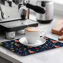 Christmas Tree Snow Stars Drying Mat - Non-Slip Absorbent Kitchen Placemat by Ljojo